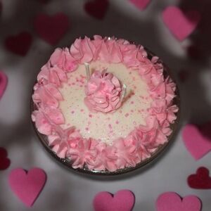 Strawberry shortcake candle